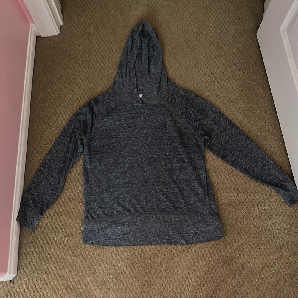 Old Navy Grey Thin Longsleeve w/ Hood Top